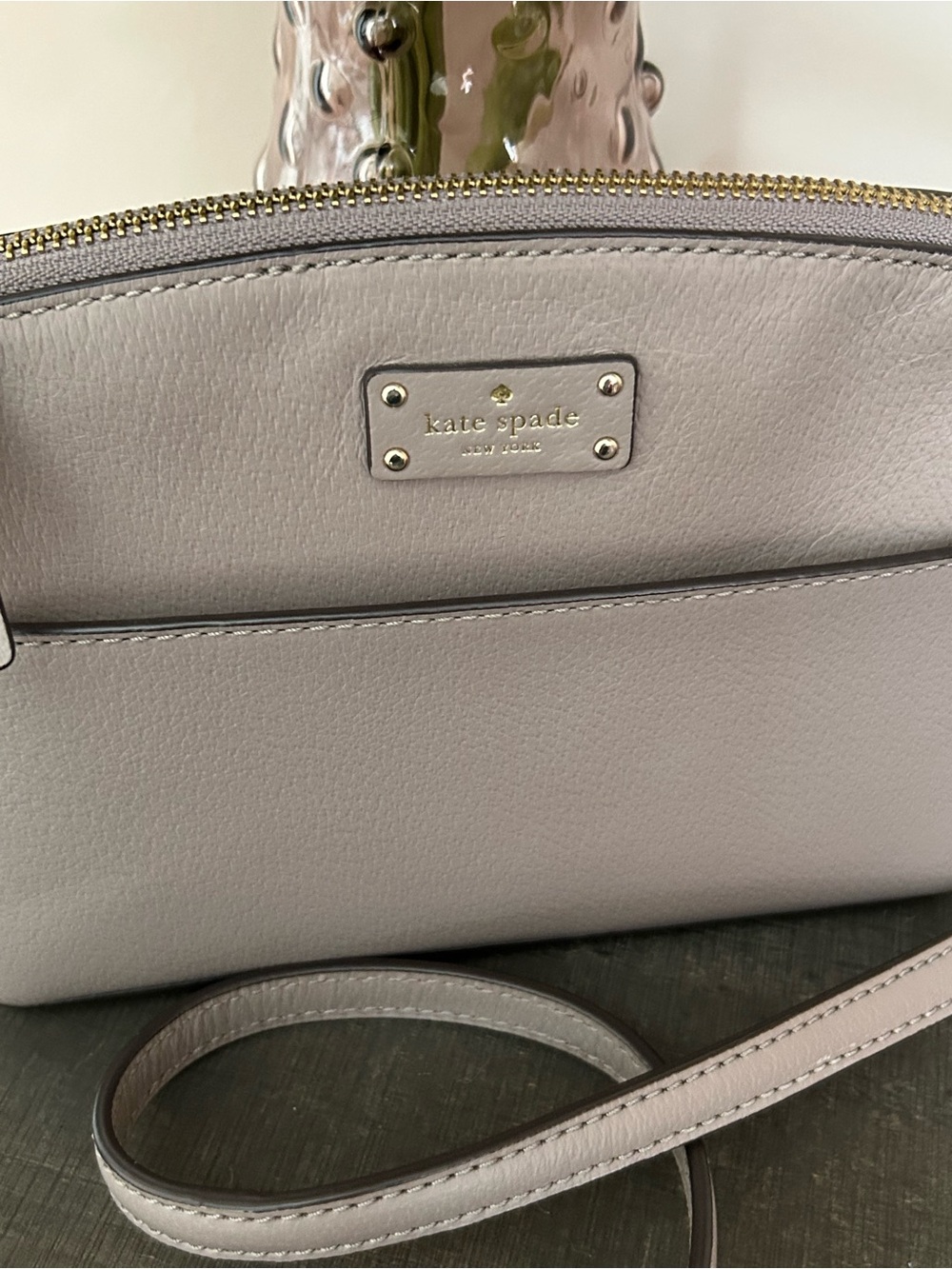Kate Spade Millie Grove Street Leather 
Crossbody Taupe - Picture 4 of 10